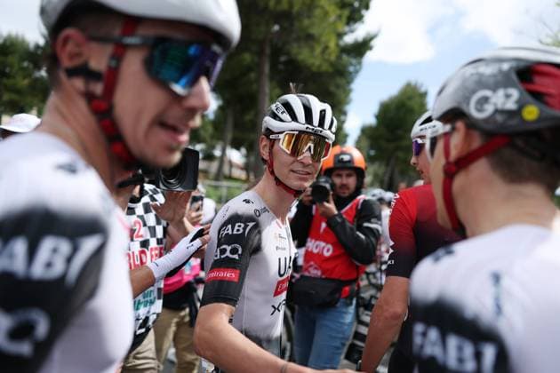 Covi Alessandro Of Uae Team Emirates Xrg winner of the stage 1 during the Giro d™Abruzzo, stage 1 from Scerni to Crecchio (151 km) - Abruzzo, Italy - Tuesday, April 15, 2025. - cycling .  Copyright: xAlessandroxGarofalo LaPressex