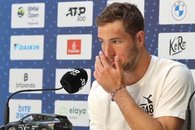 Jan Lennard Struff GER Press conference, Portraet, Portrait, Tennis BMW Open by Bitpanda ATP 500 Munich 15 04 2025 PHOTO Mladen Lackovic LakoPress
