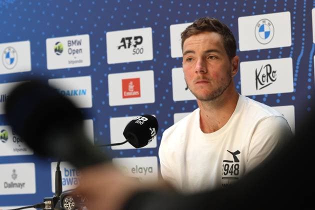 Jan Lennard Struff GER Press conference, Portraet, Portrait, Tennis BMW Open by Bitpanda ATP 500 Munich 15 04 2025 PHOTO Mladen Lackovic LakoPress