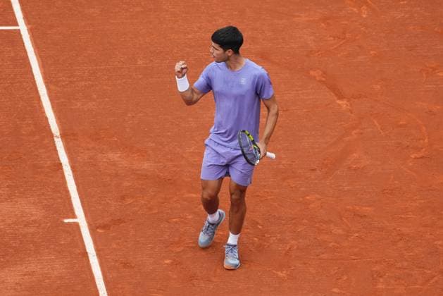 Barcelona, Spain, Barcelona Open Banc Sabadell 2025, ATP, Tennis Herren 500 match, Round of 32 between Carlos Alcaraz and Ethan Quinn, Real Club de Tenis Barcelona, Barcelona, Spain, 15 abril 2025 Copyright: xBaguxBlancox xPressinphotox