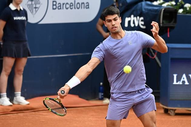 Carlos Alcaraz during of the Barcelona Open Banc Sabadell at Real Club De Tenis Barcelona, Spain  Copyright: xAndreaxRosito IPAxSportx xipa-agency.netx xx IPA_56533250 IPA_Agency_IPA56533250