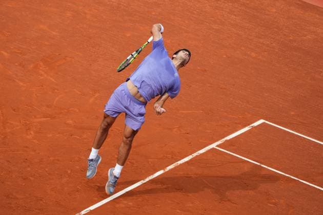 Barcelona, Spain, Barcelona Open Banc Sabadell 2025, ATP, Tennis Herren 500 match, Round of 32 between Carlos Alcaraz and Ethan Quinn, Real Club de Tenis Barcelona, Barcelona, Spain, 15 abril 2025 Copyright: xBaguxBlancox xPressinphotox