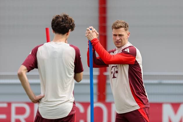 Joshua Kimmich FC Bayern Muenchen, 06 , GER, Final training, FC Bayern Muenchen, Football, UEFA Champions League, Quarter-final second leg, 2024 2025 season, 15 04 2025, GER, Final training, FC Bayern Muenchen, Football, UEFA Champions League, Quarter-final second leg, 2024 2025 season, 15 04 2025 Muenchen Copyright: xEibner-Pressefoto JennixMaulx EP_JML