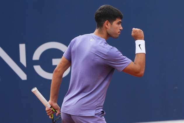 Barcelona, Spain, Barcelona Open Banc Sabadell 2025, ATP, Tennis Herren 500 match, Round of 32 between Carlos Alcaraz and Ethan Quinn, Real Club de Tenis Barcelona, Barcelona, Spain, 15 abril 2025 Copyright: xBaguxBlancox xPressinphotox