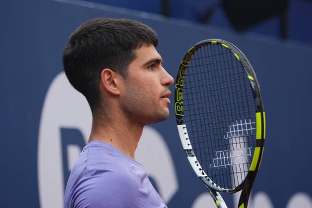 Barcelona, Spain, Barcelona Open Banc Sabadell 2025, ATP, Tennis Herren 500 match, Round of 32 between Carlos Alcaraz and Ethan Quinn, Real Club de Tenis Barcelona, Barcelona, Spain, 15 abril 2025 Copyright: xBaguxBlancox xPressinphotox