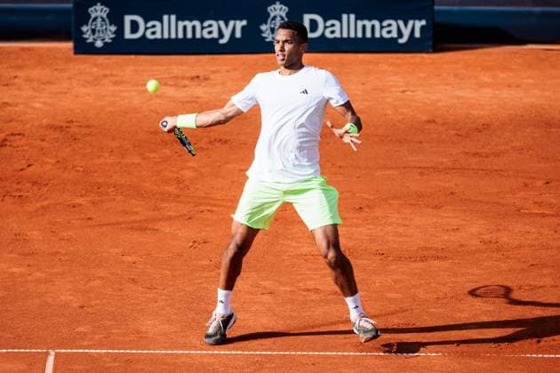 BMW Open Munich ATP 500 15 04 2025 Felix Auger Aliassime Canada in match against Mariano Navone Argentina BMW Open by Bitpanda Munich ATP 500 Day 4, Munich, MTTC Iphitos on 15 04 2025 Copyright: xBEAUTIFULxSPORTS Wunderlx