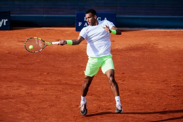 BMW Open Munich ATP 500 15 04 2025 Felix Auger Aliassime Canada in match against Mariano Navone Argentina BMW Open by Bitpanda Munich ATP 500 Day 4, Munich, MTTC Iphitos on 15 04 2025 Copyright: xBEAUTIFULxSPORTS Wunderlx