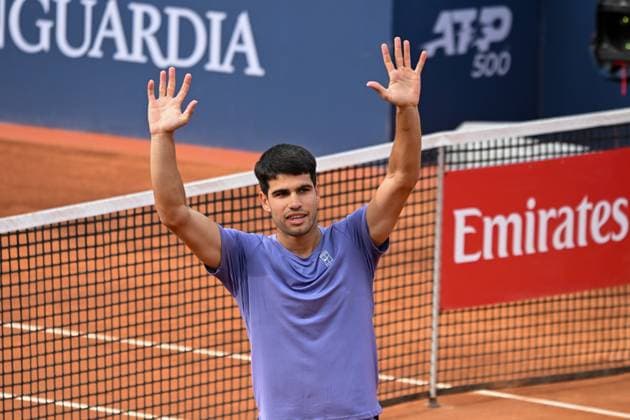 Carlos Alcaraz during of the Barcelona Open Banc Sabadell at Real Club De Tenis Barcelona, Spain  Copyright: xAndreaxRosito IPAxSportx xipa-agency.netx xx IPA_56535229 IPA_Agency_IPA56535229