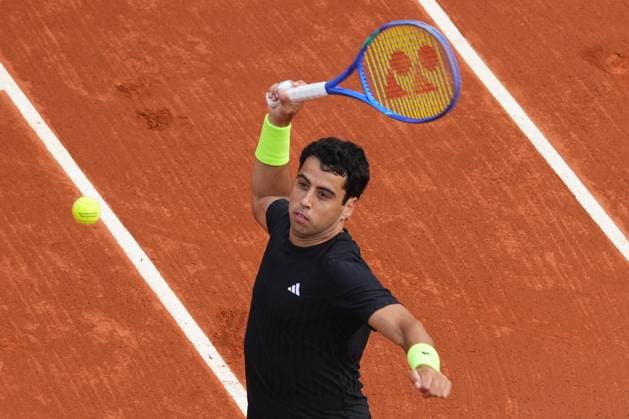 Tennis, Barcelona Open Banc Sabadell 2025, ATP, Tennis Herren 500. Round of 32 Barcelona, Spain, Barcelona Open Banc Sabadell 2025, ATP 500 match, Frances Tiafoe and Jaume Munar, Real Club de Tenis Barcelona, Barcelona, Spain, 15 abril 2025 Copyright: xBaguxBlancox xPressinphotox PS_240215_GODO_32_252