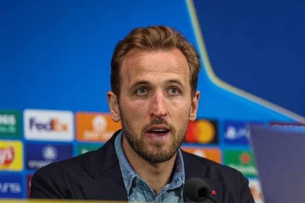 Harry Kane 9 FC Bayern Muenchen at the press conference, press conference, Inter Milan vs FC Bayern Muenchen, football, Champions League, quarter-final, second leg, 15 04 2025 Milan Lombardy Italy Copyright: xkolbert-press ChristianxKolbertx