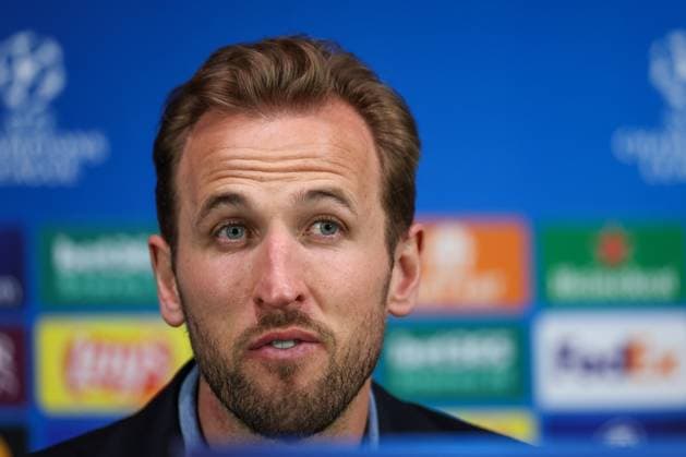 Harry Kane 9 FC Bayern Muenchen at the press conference, press conference, Inter Milan vs FC Bayern Muenchen, football, Champions League, quarter-final, second leg, 15 04 2025 Milan Lombardy Italy Copyright: xkolbert-press ChristianxKolbertx