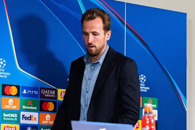 15 04 2025, Press conference with Vincent Kompany and Harry Kane, Inter Milan vs FC Bayern Munich, UEFA Champions League, quarter-final second leg Copyright: xBahhoxKarax