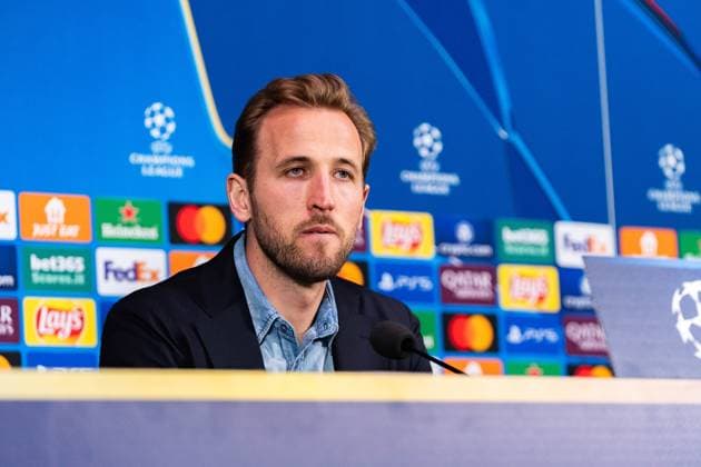 15 04 2025, Press conference with Vincent Kompany and Harry Kane, Inter Milan vs FC Bayern Munich, UEFA Champions League, quarter-final second leg Copyright: xBahhoxKarax