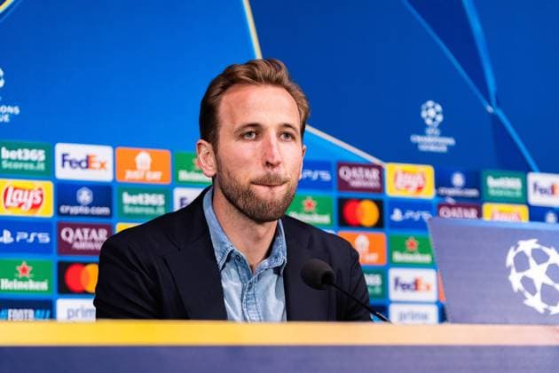 15 04 2025, Press conference with Vincent Kompany and Harry Kane, Inter Milan vs FC Bayern Munich, UEFA Champions League, quarter-final second leg Copyright: xBahhoxKarax