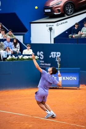 72 Barcelona Open Banc de Sabadell. Conde de Godo Trophy. Real Club de Tenis Barcelona. April 15,2025 72 Barcelona Open Banc de Sabadell. Conde de Godo Trophy. Real Club de Tenis Barcelona. April 15,2025 Carlos Alcaraz during the first round match between Carlos Alcaraz and Ethan Quinn of the ATP, Tennis Herren Barcelona Open Banc de Sabadell tennis tournament Trofeo Conde de Godo played at the Real Club de Tenis Barcelona. April 15, 2025. Barcelona ESP Copyright: xS.xRosx