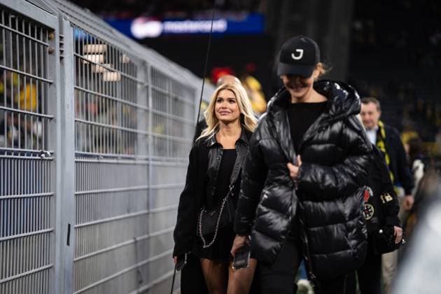 GER, UEFA Champions League, Borussia Dortmund vs FC Barcelona 15 04 2025, Signal Iduna Park, Dortmund, GER, UEFA Champions League, Borussia Dortmund vs FC Barcelona in the picture Pamela Reif German influencer nordphotoxGmbHxx xChristianxSchulze nph000300