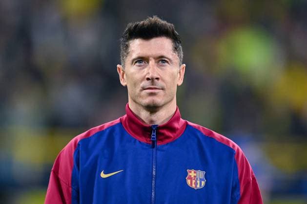 15 04 2025, Football, Champions League, quarter-finals, 2024 2025 season, Borussia Dortmund FC Barcelona, Robert Lewandowski FC Barcelona xRHR PHOTO TKx Copyright: RHR-FOTOx RHR-FOTO TK