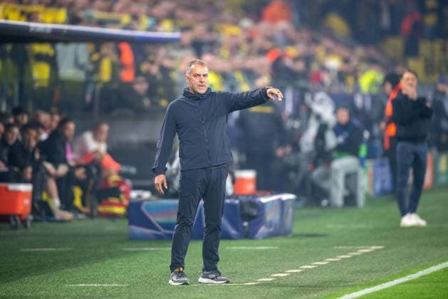 Soccer, Men, Season 2024 2025, Champions League quarter-finals, second leg , Borussia Dortmund FC Barcelona, Coach Hansi Flick FC Barcelona , 15 04 2025, Copyright: xSebastianxRäppold MatthiasxKochx