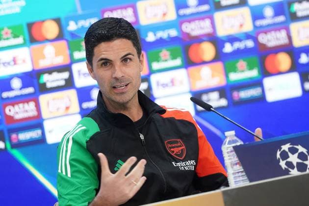 REAL MADRID CF v ARSENAL CF. CHAMPIONS LEAGUE 2024 2025. ROUND OF 8. 2ND LEG. A™rsenal FC™s coach Mikel Arteta during the press conference, PK, Pressekonferenz prior to the second leg of the Champions League Round of 8 against Real Madrid CF. April 15, 2025. (ALTERPHOTOS Acero) MadridSpain  Copyright: xAcerox