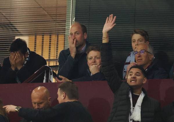 William, Prince of Wales looks on. Aston Villa v Paris Saint-Germain, UEFA Champions League, Quarter-Finals, 2nd Leg, Football, Villa Park, Birmingham, UK - 15 Apr 2025 EDITORIAL USE ONLY No use with unauthorised audio, video, data, fixture lists, club league logos or live services. Online in-match use limited to 120 images, no video emulation. No use in betting, games or single club league player publications. Copyright: xRyanxBrowne Shutterstockx 15253922ba