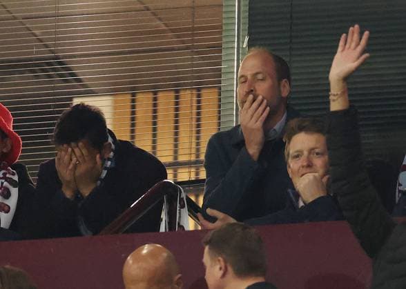 William, Prince of Wales looks on. Aston Villa v Paris Saint-Germain, UEFA Champions League, Quarter-Finals, 2nd Leg, Football, Villa Park, Birmingham, UK - 15 Apr 2025 EDITORIAL USE ONLY No use with unauthorised audio, video, data, fixture lists, club league logos or live services. Online in-match use limited to 120 images, no video emulation. No use in betting, games or single club league player publications. Copyright: xRyanxBrowne Shutterstockx 15253922bc
