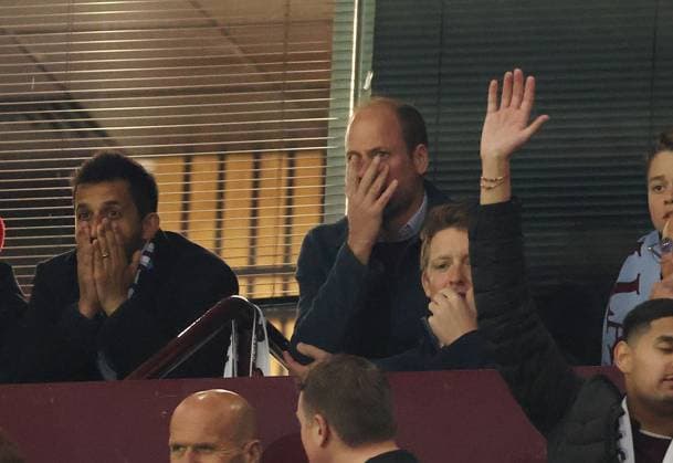 Football, CL, Aston Villa - Paris St Germain, Prince William in the audience