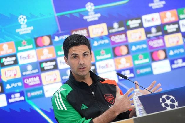 REAL MADRID CF v ARSENAL CF. CHAMPIONS LEAGUE 2024 2025. ROUND OF 8. 2ND LEG. A™rsenal FC™s coach Mikel Arteta during the press conference, PK, Pressekonferenz prior to the second leg of the Champions League Round of 8 against Real Madrid CF. April 15, 2025. (ALTERPHOTOS Acero) MadridSpain  Copyright: xAcerox