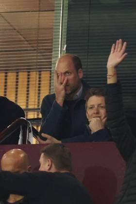 William, Prince of Wales looks on. Aston Villa v Paris Saint-Germain, UEFA Champions League, Quarter-Finals, 2nd Leg, Football, Villa Park, Birmingham, UK - 15 Apr 2025 EDITORIAL USE ONLY No use with unauthorised audio, video, data, fixture lists, club league logos or live services. Online in-match use limited to 120 images, no video emulation. No use in betting, games or single club league player publications. Copyright: xRyanxBrowne Shutterstockx 15253922bg