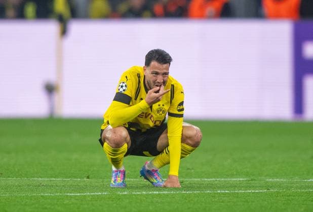 Soccer, Men, 2024 2025 season, Champions League quarter-final, second leg , Borussia Dortmund FC Barcelona, Ramy Bensebaini Borussia Dortmund , 15 04 2025, Copyright: xSebastianxRäppold MatthiasxKochx