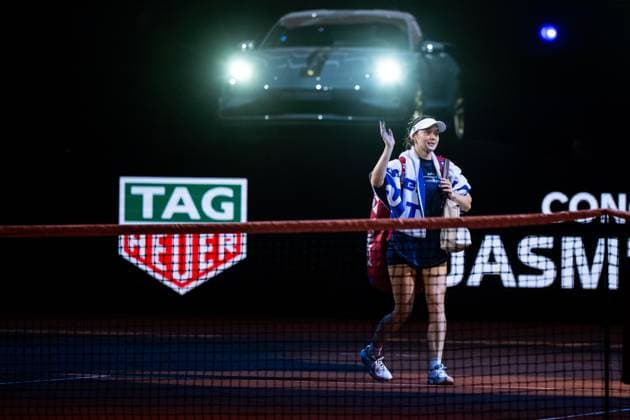 Eva Lys Germany in the picture disappointed about the defeat, Eva Lys Germany vs Jasmine Paolini Italy , Round 1, GER, Porsche Tennis Grand Prix GP Stuttgart 2025, WTA500, 15 04 2025 GER, Porsche Tennis Grand Prix GP Stuttgart 2025, WTA500, 15 04 2025 Stuttgart Copyright: xEibner-Pressefoto Memmlerx EP_MMR