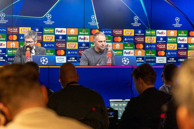 Hans Dieter Flick FC Barcelona, Coach at the press conference after the match against Dortmund, GER BVB Borussia Dortmund 09 vs FC Barcelona, Football, Champions League, Quarter-finals, 2024 2025 season, 15 04 2025 GER BVB Borussia Dortmund 09 vs FC Barcelona, Football, Champions League, Quarter-finals, 2024 2025 season, 15 04 2025 Dortmund Copyright: xEibner-Pressefoto FabianxFriesex EP_FFE