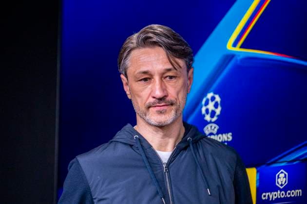 15 04 2025, Borussia Dortmund vs FC Barcelona, UEFA Champions League, quarter-final, second leg Dortmund coach Niko Kovac speaks during the press conference Important note In accordance with UEFA regulations, it is prohibited to use or have used photographs taken in the stadium and or of the match in the form of sequential images and or video-like photo series Copyright: xDavidxInderliedx