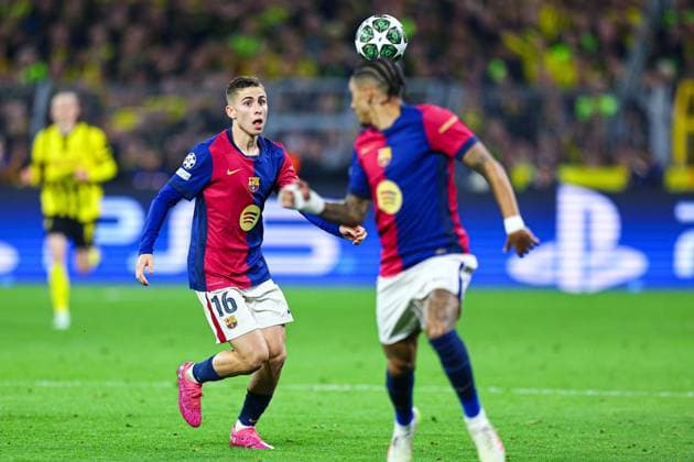 2025.04.15 Dortmund pilka nozna UEFA Liga Mistrzow sezon 2024 2025 Borussia Dortmund - FC Barcelona, Barca N z Fermin Lopez Foto Pawel Andrachiewicz PressFocus 2025.04.15 Dortmund Football - UEFA Champions League season 2024 2025 Borussia Dortmund - FC Barcelona Fermin Lopez Credit: Pawel Andrachiewicz PressFocus NEWSPIX.PL --- newspix.pl POLAND OUT! 