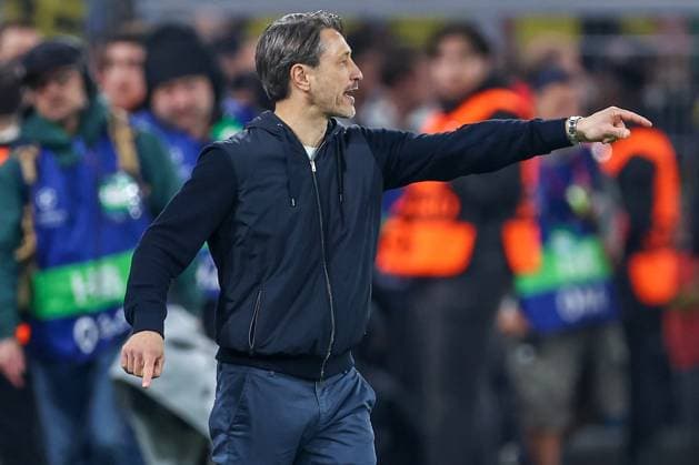 15 04 2025, Football, UEFA Champions League, Borussia Dortmund FC Barcelona, BVB Stadion, Quarterfinals, Season 2024 2025 Coach Niko Kovac Head Coach BVB Regulations prohibit any use of photographs as image sequences and or quasi video Nordrhein Westfalen Germany