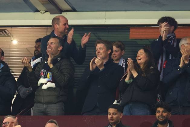 William, Prince of Wales looks on. Aston Villa v Paris Saint-Germain, UEFA Champions League, Quarter-Finals, 2nd Leg, Football, Villa Park, Birmingham, UK - 15 Apr 2025 EDITORIAL USE ONLY No use with unauthorised audio, video, data, fixture lists, club league logos or live services. Online in-match use limited to 120 images, no video emulation. No use in betting, games or single club league player publications. Copyright: xRyanxBrowne Shutterstockx 15253922fj