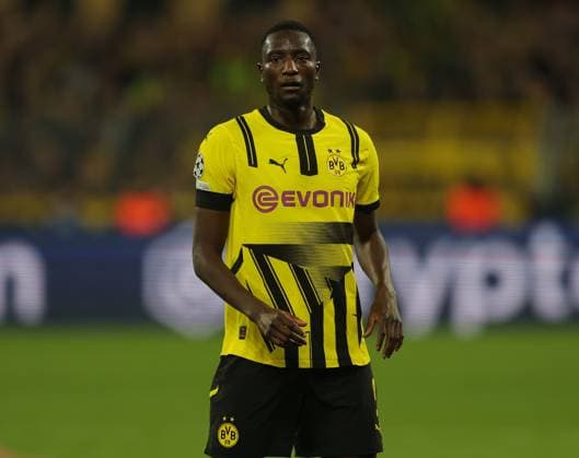 . - Borussia Dortmund v FC Barcelona, Barca UEFA Champions League, Quarter Final, 2nd Leg, BVB Stadion Dortmund, Germany. - 15th April 2025. (C) Daniel Weir Crystal Pix Serhou Guirassy of Borussia Dortmund. - Borussia Dortmund v FC Barcelona, UEFA Champions League, Quarter Final, 2nd Leg, BVB Stadion Dortmund, Germany. - 15th April 2025. (C) Daniel Weir Crystal Pix Dortmund BVB Stadion GERMANY Copyright: xDanielxWeirx CP_Dortmund_Barcelona_62