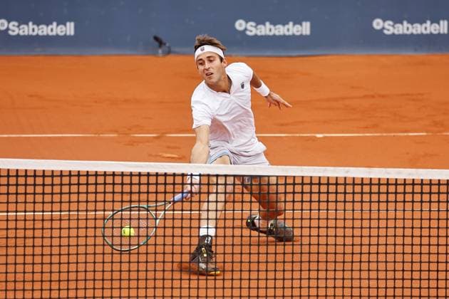 Tomas Martin Etcheverry (ARG), APRIL15, 2025 - Tennis : Etcheverry during singles 1st round match against De Minaur on the Barcelona Open Banc Sabadell tennis tournament at the Real Club de Tenis de Barcelona in Barcelona, Spain. Noxthirdxpartyxsales  (287805524)