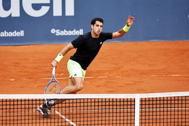Jaume Munar (ESP), APRIL15, 2025 - Tennis : Jaume Munar during singles 1st round match against Frances Tiafoe on the Barcelona Open Banc Sabadell tennis tournament at the Real Club de Tenis de Barcelona in Barcelona, Spain. Noxthirdxpartyxsales  (287805630)