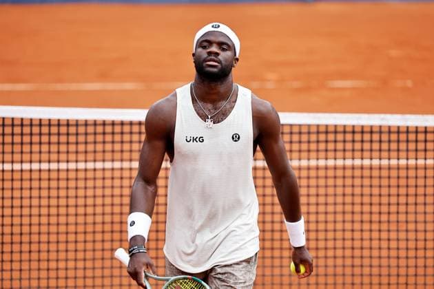 Frances Tiafoe (USA), APRIL15, 2025 - Tennis : Frances Tiafoe during singles 1st round match against Jaume Munar on the Barcelona Open Banc Sabadell tennis tournament at the Real Club de Tenis de Barcelona in Barcelona, Spain. Noxthirdxpartyxsales  (287805795)