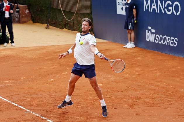 Cameron Norrie (GBR), APRIL15, 2025 - Tennis : Cameron Norrie during singles 1st round match against Karen Kachanov on the Barcelona Open Banc Sabadell tennis tournament at the Real Club de Tenis de Barcelona in Barcelona, Spain. Noxthirdxpartyxsales  (287806284)