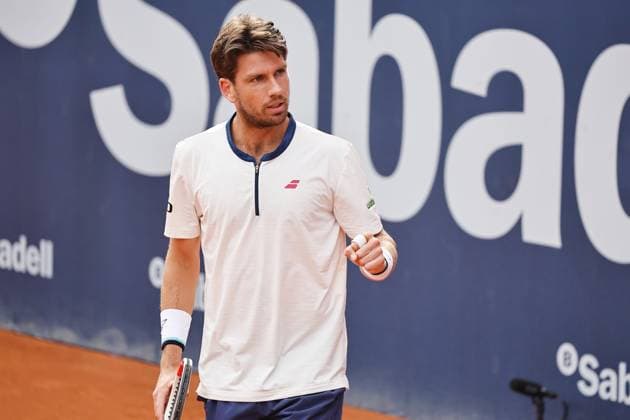 Cameron Norrie (GBR), APRIL15, 2025 - Tennis : Cameron Norrie celebrate after point during singles 1st round match against Karen Kachanov on the Barcelona Open Banc Sabadell tennis tournament at the Real Club de Tenis de Barcelona in Barcelona, Spain. Noxthirdxpartyxsales  (287806326)