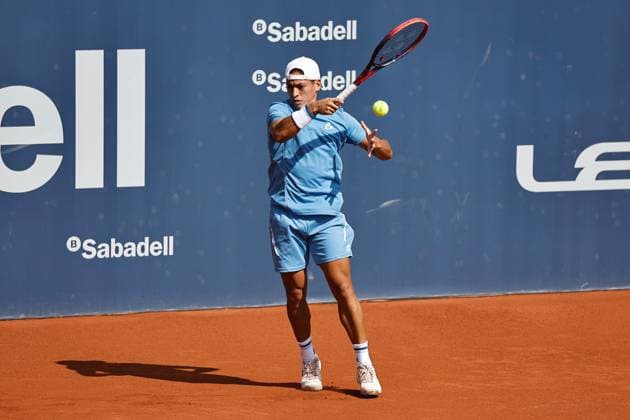 Sebastian Baez (ARG), APRIL15, 2025 - Tennis : Sebastian Baez during singles 1st round match against Damir Dzumhur on the Barcelona Open Banc Sabadell tennis tournament at the Real Club de Tenis de Barcelona in Barcelona, Spain. Noxthirdxpartyxsales  (287806591)