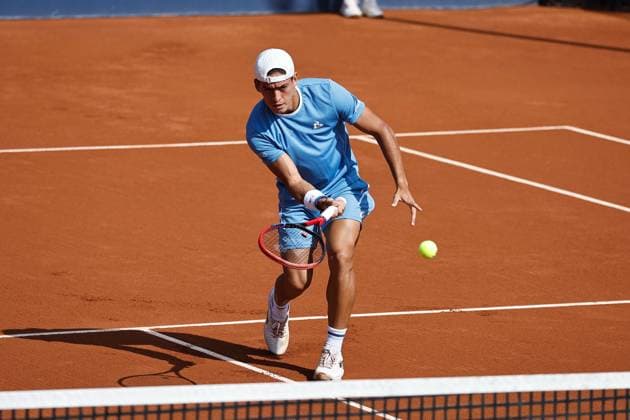 Sebastian Baez (ARG), APRIL15, 2025 - Tennis : Sebastian Baez during singles 1st round match against Damir Dzumhur on the Barcelona Open Banc Sabadell tennis tournament at the Real Club de Tenis de Barcelona in Barcelona, Spain. Noxthirdxpartyxsales  (287806650)