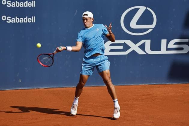 Sebastian Baez (ARG), APRIL15, 2025 - Tennis : Sebastian Baez during singles 1st round match against Damir Dzumhur on the Barcelona Open Banc Sabadell tennis tournament at the Real Club de Tenis de Barcelona in Barcelona, Spain. Noxthirdxpartyxsales  (287806791)