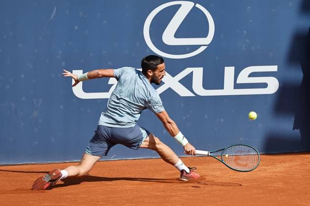 Damir Dzumhur (BIH), APRIL15, 2025 - Tennis : Damir Dzumhur during singles 1st round match against Sebastian Baez on the Barcelona Open Banc Sabadell tennis tournament at the Real Club de Tenis de Barcelona in Barcelona, Spain. Noxthirdxpartyxsales  (287806937)