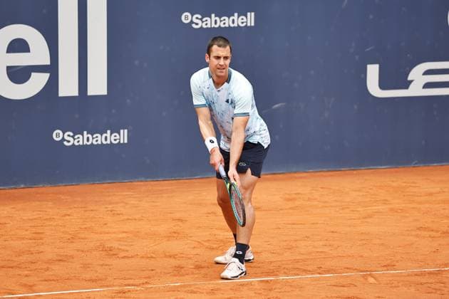 Laslo Djere (SRB), APRIL15, 2025 - Tennis : Laslo Djere during singles 1st round match against Arthur Rinderknech on the Barcelona Open Banc Sabadell tennis tournament at the Real Club de Tenis de Barcelona in Barcelona, Spain. Noxthirdxpartyxsales  (287807051)