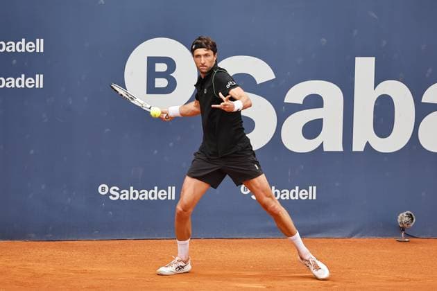 Arthur Rinderknech (FRA), APRIL15, 2025 - Tennis : Arthur Rinderknech during singles 1st round match against Laslo Djere on the Barcelona Open Banc Sabadell tennis tournament at the Real Club de Tenis de Barcelona in Barcelona, Spain. Noxthirdxpartyxsales  (287807164)