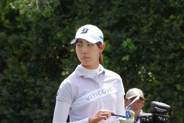 April 15, 2025: LPGA, Golf Damen - SAKI BABA, professional golfer from Tokyo Japan at the JM Eagle LA Championship 2025, El Caballero Country Club, Tarzana, CA, USA, April 15, 2025...Credit Image cr ZUMA Press - ZUMAmt3_ 20250415_zaf_mt3_012 Copyright: xScottxMitchellx