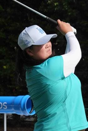 April 15, 2025: LPGA, Golf Damen - ANGEL YIN, professional golfer from Arcadia California at the JM Eagle LA Championship 2025, El Caballero Country Club, Tarzana, CA, USA, April 15, 2025...Credit Image cr ZUMA Press - ZUMAmt3_ 20250415_zaf_mt3_015 Copyright: xScottxMitchellx