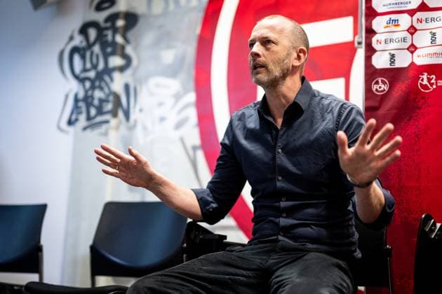 15 04 2025 1 FC Nuremberg Nuernberg FCN Club Media event Press event Anniversary 125 years 1 FC Nuremberg Presentation Activities ThHa xthxhax Niels Rossow Board of Directors Strategy Marketing 1 FC Nuremberg FCN